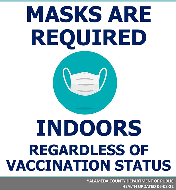 Masks are required Indoors regardless of vaccination status